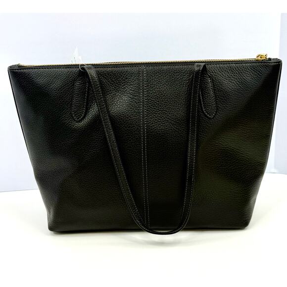 COACH Bella Small Pebbled Leather Tote Bag Purse Black NWT - Picture 2 of 6